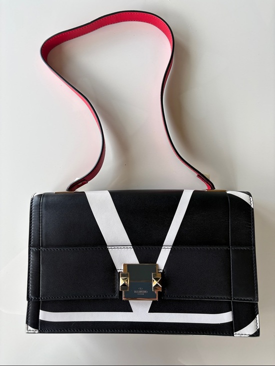 Valentino Handbags - Valentino Signature Leather Shoulder Bag